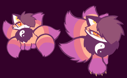 ambiguous_gender angry claws feral fur multi_tail orange_body orange_fur solo tail clockstops3am conditional_dnp yuki_(labbit) canid canine fox mammal hi_res