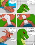 anal anthro anus bandai_namco comic crocodile crocodilian dialogue digimon digimon_(species) digital_media_(artwork) dragon duo explicitly_stated_nonconsent forced genitals guilmon hector21314 imminent_rape male male/male male_penetrated male_penetrating male_penetrating_male mythological_creature mythological_scalie mythology penetration penis reptile scalie sex spread_anus spreading swimming_pool tail water