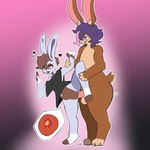 abdominal_bulge anthro bodily_fluids cum cum_in_pussy cum_inside duo female genital_fluids hair impregnation intraspecies intraspecies_impregnation male male/female multicolored_hair starabbit sophia_(sophia_e._carrots) vanessa_rose_(rabbitemperor11) hare lagomorph leporid mammal rabbit 1:1 alternate_version_at_source hi_res