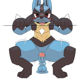 3_fingers 3_toes anal anal_penetration anthro balls biped black_body black_fur black_inner_ear black_markings blue_balls blue_body blue_dildo blue_fur blue_penis blush blush_lines bodily_fluids chest_spike crouching crouching_over_dildo cum cum_drip cum_in_ass cum_inside cum_while_penetrated dildo dildo_in_ass dildo_insertion dildo_sitting dripping drooling erection facial_markings fangs feet fingers fixed_dildo fixed_toy foreskin fur genital_fluids genitals glans glistening glistening_eyes gloves_(marking) hand_spike head_markings humanoid_genitalia humanoid_penis looking_at_viewer looking_pleasured male male_anthro markings mask_(marking) mismatched_genitalia mismatched_humanoid_penis mismatched_penis motion_lines multicolored_body multicolored_fur navel neck_tuft nude nude_anthro nude_male object_in_ass open_mouth penetration penis penis_towards_viewer pink_glans pointy_ears prick_ears red_eyes saliva sex_toy sex_toy_in_ass sex_toy_insertion simple_background solo spikes spikes_(anatomy) teeth toes tongue tongue_out tuft veiny_dildo white_background yellow_body yellow_fur pu_sukebe nintendo pokemon canid canine generation_4_pokemon lucario mammal pokemon_(species) 1:1 2020 digital_drawing_(artwork) digital_media_(artwork) hi_res