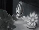 2_horns ambiguous_gender biped black_eyes cloak clothing crown duo fingers flower furniture headgear horn king male plant royalty table white_flower white_head venedetti hollow_knight team_cherry pale_king_(hollow_knight) the_knight_(hollow_knight) arthropod vessel_(species) 2024 digital_media_(artwork) hi_res father_(lore) father_and_child_(lore) parent_(lore) parent_and_child_(lore)