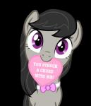 2014 <3 alpha_channel black_hair bow_tie english_text equine female feral friendship_is_magic fur grey_fur hair holidays horse looking_at_viewer mammal mouth_hold my_little_pony octavia_(mlp) plain_background pony purple_eyes solo stealth1546 text transparent_background valentine's_day vector
Rating: Safe
Score: 16
User: anthroking
Date: February 13, 2014