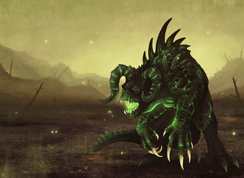 3_toes 5_fingers ambiguous_gender claws day detailed_background feet feral fingers outside sky solo spines teeth toes kanizo fallout microsoft deathclaw scalie 2016 digital_media_(artwork)