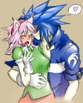 alternate_species animal_humanoid blush breasts classic_amy_rose classic_sonic_(universe) clothed clothing duo eulipotyphlan eyes_closed female heart_symbol hedgehog hi_res human humanized humanoid humanoidized male mammal molestation open_mouth pictographics sega sonic_the_hedgehog sonic_the_hedgehog_(series) tabletorgy