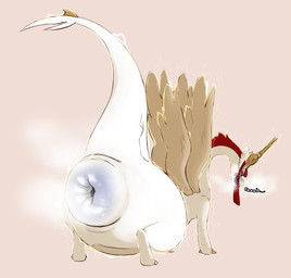 ambiguous_gender anus big_anus butt feral horn huge_anus hyper hyper_anus monobutt quadruped relieved simple_background solo steam straining toony wide_crotch wings 3amrabbit mythology dragon mythological_creature mythological_scalie scalie hi_res