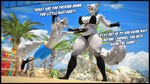 angry anthro avoided beach bikini clothing cursing_and_screaming duo female jumping male net profanity rage_face sport swimwear two-piece_swimsuit volleyball volleyball_net conditional_dnp domibun abby_(domibun) leo_(atoastedorange) canid canine fox mammal 3d_(artwork) absurd_res digital_media_(artwork) hi_res source_filmmaker_(artwork) aunt_(lore) nephew_(lore)