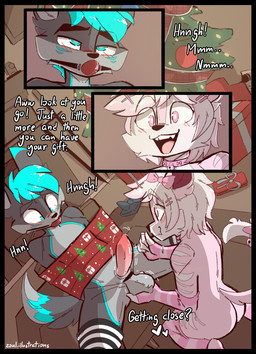 accessory animal_genitalia anthro arms_tied ball_fondling ball_gag ball_grab ball_ring balls bdsm big_balls big_penis blush blush_lines bondage bound butt christmas_decorations christmas_lights christmas_tree clothed clothing cock_ring collar dominant dominant_male duo edging erection excited femboy femboy/femboy fondling fur gag gagged gagged_talk gagging genitals gift hair half-closed_eyes hands_behind_back holding_balls holidays huge_balls imminent_orgasm jewelry kneeling knot leggings legwear looking_pleasured male male/male moan narrowed_eyes nude open_mouth orgasm_control orgasm_denial panel_overlap panel_skew penis penis_accessory penis_jewelry plant presenting presenting_balls presenting_penis restrained restrained_arms restraints shy smile submissive submissive_male tail teeth text thick_thighs thigh_highs throbbing throbbing_penis tongue tree twitching warmers wide_eyed wide_hips zoul_illustration christmas katboyvr kipwolf canid canine canis domestic_cat felid feline felis mammal wolf comic digital_media_(artwork) hi_res