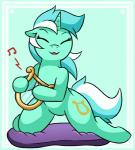 cutie_mark female feral green_background hair horn lyre multicolored_hair musical_instrument plucked_string_instrument simple_background smile solo string_instrument two_tone_hair vavacung friendship_is_magic hasbro my_little_pony mythology lyra_heartstrings_(mlp) equid equine mammal mythological_creature mythological_equine unicorn 2017 animated short_playtime