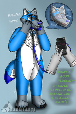 anal anal_penetration anthro asphyxiation bagging bdsm blindfold blue_body blue_fur bondage_gear breath_play cleave_gag clothing controller costume disembodied_hand erotic_asphyxiation facial_piercing fur furry_wearing_fursuit fursuit gag gagged ghost_hand hair internal lock locked_in locked_in_clothes male nose_piercing nose_ring object_in_ass offscreen_character padlock padlocked_collar penetration piercing plastic_bag plushie plushsuit remote_control remote_controlled_vibrator remote_vibrator ring_piercing sensory_deprivation septum_piercing sex_toy sex_toy_in_ass sex_toy_insertion simple_background solo submissive submissive_anthro submissive_male tail text trapped trapped_in_fursuit vibrator vibrator_in_ass white_body white_fur comrade_cumstain umbrawolf canid canine canis mammal wolf 2024 2:3 digital_media_(artwork) english_text hi_res