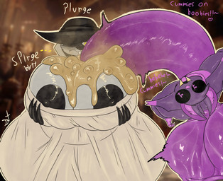 3_toes alternate_species anthro areola balls big_balls big_breasts big_butt big_penis black_areola black_nips black_sclera bodily_fluids breasts bubble bump butt churning_balls cleavage clothed clothed_anthro clothed_female clothing colored_cum cum cum_bubble cum_drip cum_on_penis cumshot dialogue disgust disgusted_expression disgusted_face dripping duo ejaculating_on_another ejaculation excessive_cum excessive_genital_fluids fangs feet female furrification genital_fluids genitals hat headgear headwear huge_balls huge_breasts huge_penis hyper hyper_balls hyper_breasts hyper_genitalia hyper_penis male male/female midair multicolored_body nubbed_penis nude nude_male onomatopoeia partially_clothed penis pink_body purple_body purple_eyes saggy_balls sharp_teeth size_difference small_but_hung sound_effects sweat sweatdrop sweaty_balls sweaty_genitalia teeth text thick_thighs throbbing throbbing_balls throbbing_penis toes two_tone_body unusual_bodily_fluids unusual_cum unusual_genital_fluids white_body wide_hips yellow_cum yellow_eyes plushtrapboyuwu capcom resident_evil resident_evil_8:_village alcina_dimitrescu charlie_(plushtrapboy) bat demon mammal megabat absurd_res english_text hi_res