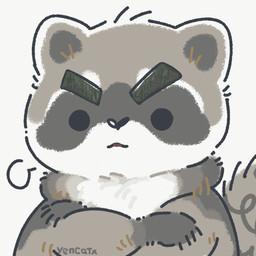 angry anthro biped black_eyes black_nose chibi dot_eyes eyebrows feral grey_body simple_background simple_eyes solo thick_eyebrows white_body yencatx mammal procyonid raccoon 1:1 2022 reaction_image