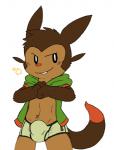 action_pose anthro black_seam_briefs black_seam_underwear briefs bulge clothed clothing colored_seam_underwear fist_in_palm front_view green_briefs green_clothing green_underwear grin hoodie looking_away male pose simple_background smile solo topwear underwear white_background oob nintendo pokemon chespin generation_6_pokemon pokemon_(species) digital_media_(artwork) flat_colors