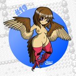 1:1 anthro anthrofied areola avian breasts brown_body casual_nudity curvy_figure european_mythology feathered_wings feathers female generation_1_pokemon genitals greek_mythology harpy hi_res mythological_avian mythological_creature mythology nintendo nipples pidgey pokemon pokemon_(species) pussy short_stack solo third wings
