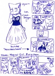 anthro bittersweet_candy_bowl blue_and_white blush broken_heart canid canine clothed clothing comic costume crossover denied dialogue domestic_cat dress english_text felid feline felis female fur generation_4_pokemon group heart_symbol human lucario lucy_(bcb) magical_girl_rucy-chan male mammal mario mario_bros marker_(artwork) mike_(bcb) monochrome nintendo pokemon pokemon_(species) purple_and_white ribbons sad scared taeshi_(artist) text traditional_media_(artwork) wario