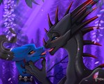 duo flower kissing love male male/male plant romantic romantic_couple wisteria_(flower) athena0023 absalom_liolf99 shadow_wolfrain demon_dragon shadow_void_dragon hi_res