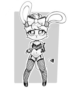 4_fingers accessory alternate_costume anthro armwear bare_shoulders big_ears big_eyes big_iris big_pupils biped bow_(feature) bow_ribbon breasts cheek_tuft clothed clothed_anthro clothed_female clothing corset dominatrix ear_piercing ear_ring ear_tuft elbow_gloves eyelashes eyeshadow facial_tuft female fingerless_gloves fingers fishnet_clothing fishnet_legwear fishnet_stockings footwear front_view fur fur_tuft garter_straps geometric_background glistening glistening_eyelids glistening_eyes gloves hair hair_accessory hair_bow hair_ribbon handwear head_tuft holding_object holding_whip humanoid_hands iris legwear lingerie loli looking_at_viewer makeup mouth_closed navel outline panties piercing pupils ribbons ring_piercing shoes short_hair simple_background small_breasts solo spade_tail standing stockings straight_legs tail topwear tuft underwear whip white_outline young young_anthro young_female bimbo4ka murphy_and_mitzi bunny_(ajmarekart) lagomorph leporid mammal rabbit 2025 alternate_version_at_source digital_drawing_(artwork) digital_media_(artwork) full-length_portrait greyscale monochrome portrait