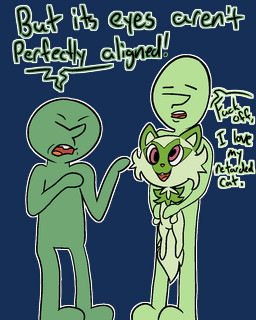 ambiguous_gender argument carrying_another derp_eyes dialogue feral group male profanity simple_background smile text toony transparent_background happy_harvey nintendo pokemon anon felid feline generation_9_pokemon human mammal pokemon_(species) sprigatito alpha_channel english_text hi_res