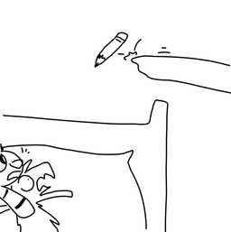 bed female furniture male plushie the_weaver toybox_pals anon mr._wolf_(toybox_pals) ms._tiger_(toybox_pals) canid canine felid human mammal pantherine tiger comic monochrome