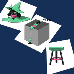 anthro furniture inanimate_transformation male melting molding objectification stool transformation transformation_sequence themadastronaut deltarune undertale_(series) ralsei bovid caprine goat mammal 1:1 absurd_res alpha_channel hi_res