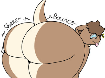 anthro big_butt butt huge_butt hyper hyper_butt male presenting presenting_hindquarters shaking_butt solo teasing teasing_viewer text twerking young young_male kinkyboiuwu ollie_(kinkyboiuwu) mammal mustelid otter 4:3 colored digital_drawing_(artwork) digital_media_(artwork) english_text flat_colors hi_res
