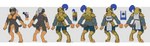 anthro armor belt clothed clothing color_swatch eye_patch eyewear female hair nude plate_armor ponytail scar simple_background solo tabard revertigo delilah_(bec) canid canine canis domestic_dog mammal mastiff molosser rottweiler absurd_res flat_colors hi_res model_sheet