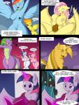 2016 anthro anthrofied areola arthropod autotitfuck balls bare_shoulders big_breasts blue_nipples blush book breast_play breasts changeling cleavage clothed clothing comic conditional_dnp dialogue dragon earth_pony english_text equid equine erection feathered_wings feathers female femboy flaccid fluttershy_(mlp) friendship_is_magic fur genitals glowing green_hair group gynomorph hair half-closed_eyes hasbro hi_res horn horse intersex long_hair magic male mammal masturbation multicolored_hair my_little_pony mythological_creature mythological_equine mythological_scalie mythology narrowed_eyes navel nipple_dip nipples nude open_mouth orange_hair orange_nipples pegasus penile penile_masturbation penis pink_hair pinkie_pie_(mlp) pony purple_eyes purple_hair pussy queen_chrysalis_(mlp) rainbow_dash_(mlp) rainbow_hair rarity_(mlp) scalie smile spike_(mlp) spitfire_(mlp) suirano tail text twilight_scepter_(mlp) twilight_sparkle_(mlp) unicorn vein veiny_penis wings wonderbolts_(mlp)