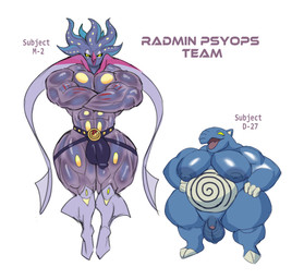 anthro balls belly body_theft bulge clothed clothing crossed_arms duo erection floating genitals jockstrap jockstrap_only male muscular muscular_male obese obese_male overweight overweight_male short simple_background standing text topless underwear underwear_only white_background tiburalgo nintendo pokemon aquatic cephalopod coleoid decapodiform drowzee generation_1_pokemon generation_6_pokemon hybrid machoke malamar mollusk pokemon_(species) poliwrath squid english_text hi_res