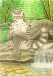 anthro ear_piercing ear_ring female forest jungle piercing plant ring_piercing solo tree water waterfall n2o mazia civet mammal viverrid 2013 hi_res