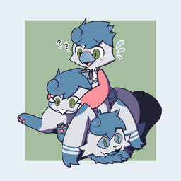 anthro beak biped blue_hair blue_nose blue_sclera bodily_fluids border claw_fingers clothing confusion costume flying_sweatdrops furry_wearing_fursuit fursuit fursuit_head green_background green_eyes green_pupils hair layered_clothing leg_markings markings neck_tuft open_mouth open_smile pawpads pink_pawpads pupils question_mark simple_background sitting sitting_on_ground slight_blush smile socks_(marking) solo suit_transformation sweat sweatdrop tail transformation tuft white_border zipper oagoner final_fantasy square_enix animate_inanimate avian bubble_dragon chocobo living_clothing living_costume 1:1 2025 alternate_version_at_source colored