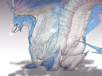 all_fours animal_genitalia aroused ass_up blue_body bodily_fluids breath butt censored_cloaca censored_genitalia claws cloaca cloaca_juice crouching female feral genital_fluids genitals gesture hand_gesture heart_symbol ice_horn ice_wings leaking_cloaca looking_back multicolored_body multicolored_scales pointing pointing_at_pussy prehensile_tail quadruped raised_tail raised_wings scales seductive shadow solo tail tail_pointing tailbutt teeth unusual_anatomy unusual_wings white_body wings yellow_eyes krypton_(artist) capcom monster_hunter elder_dragon scalie velkhana 2024 4:3 censored colored digital_media_(artwork) hi_res shaded
