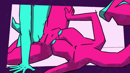anthro anus bouncing_belly bouncing_breasts breasts butt collarbone cowgirl_position duo female female_penetrated from_behind_position from_front_position genitals green_nipples grinding leg_glider_position long_neck male male/female male_penetrating male_penetrating_female multiple_angles nipples nude on_bottom on_top penetration penile penile_penetration penis penis_in_vagina raised_leg sex shoulder_blades standing standing_sex straddling vaginal vaginal_penetration vulva yellow_sclera pop_glace lizard reptile scalie 16:9 2d_animation animated digital_media_(artwork) frame_by_frame restricted_palette widescreen
