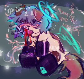 ambiguous_gender amputee anthro bdsm blood blood_in_mouth bodily_fluids bondage bound collar crying dental_torture dialogue disability forced gimp_suit gore halo laughing_gas missing_all_arms missing_all_legs missing_all_limbs missing_arm missing_leg missing_limb petplay praise quadruple_amputee roleplay solo tears teeth tongue tongue_out tooth_removal wings angelpsyche angel bird_dog canid canine canis domestic_dog hunting_dog labrador mammal retriever hi_res