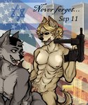 american_flag anthro backwards_baseball_cap backwards_hat baseball_cap building clothing columbine duo eyewear gun handgun hat headgear headwear intraspecies israeli_flag male male/male nude pistol ranged_weapon skyscraper sunglasses tec-9 twin_towers united_states_of_america weapon kysdylric 9/11 dylan_klebold eric_harris meme