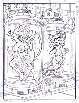 anthro asphyxiation breasts drowning duo female imminent_death nipples nude tentacles underwater water docmoreau sega sonic_the_hedgehog_(series) amy_rose rouge_the_bat bat eulipotyphlan hedgehog mammal hi_res monochrome