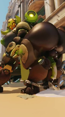 animal_genitalia animal_penis areola balls big_breasts big_butt black_body black_skin bodily_fluids bouncing_breasts bouncing_butt breasts butt cum cum_on_balls cum_on_butt cum_on_penis equine_genitalia equine_penis excessive_cum excessive_genital_fluids genital_fluids genitals green_areola green_nipples gynomorph gynomorph_taur happy huge_butt hyper intersex intersex_taur looking_at_viewer looking_back looking_pleasured machine nipples penis shaking_butt solo twerking snips456fur blizzard_entertainment overwatch luna_(overwatch) orisa_(overwatch) humanoid mammal omnic robot taur 2021 3d_(artwork) 3d_animation 9:16 animated digital_media_(artwork) loop no_sound short_playtime video