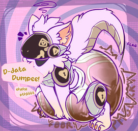4_toes abstract_background ambiguous_gender anthro blush blush_lines claws clothed clothing code corruption dialogue diaper diaper_only feces feet fur good_girl gradient_fur hand_on_diaper heart_symbol hypnosis hypnotic_eyes inner_ear_fluff lock_symbol looking_pleasured machine mind_control open_mouth open_smile orange_inner_ear orange_inner_ear_fluff pink_body pink_fur pooping protogen_visor smile soiled_diaper soiling soiling_diaper solo sound_effects speech_bubble spiral spiral_background spiral_eyes standing tan_body tan_fur text toe_claws toes topless touching_diaper tuft twitter_handle unclean_diaper used_diaper using_diaper vowelless vowelless_sound_effect wearing_diaper ludis-luteo varia_(yuukari) protogen absurd_res english_text full-length_portrait hi_res japanese_text portrait url