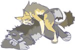 anthro anthro_on_anthro anthro_penetrated anthro_penetrating anthro_penetrating_anthro female female_penetrated fur male male/female male_penetrating male_penetrating_female penetration sex unimpressed yellow_body yellow_fur guncht rue_(guncht) canid canine canis jackal mammal wolf