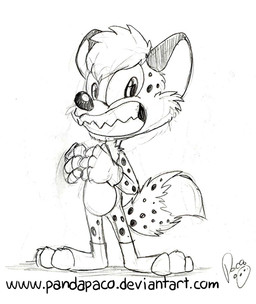 anthro cheek_tuft clothing facial_tuft fangs featureless_crotch footwear glistening glistening_eyes gloves grin hair handwear looking_at_viewer male male_anthro short_hair simple_background smile solo standing tail tail_tuft teeth tuft young young_anthro young_male pandapaco hyena mammal 2015 full-length_portrait monochrome portrait