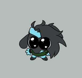anthro big_eyes big_pupils black_body black_fur black_hair blue_body blue_fur bottomless bottomless_anthro bottomless_male clothed clothing eye_through_hair facial_markings fur glistening glistening_eyes grey_background hair head_markings high-angle_view looking_at_viewer looking_up looking_up_at_viewer male markings mask_(marking) pupils simple_background solo standing sweater topwear translucent translucent_hair somesacredbird nintendo pokemon fan_character riolu_(somesacredbird) generation_4_pokemon pokemon_(species) riolu 2026 digital_drawing_(artwork) digital_media_(artwork) english_description hi_res