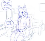 anthro bed big_penis controller dialogue femboy flaccid foreskin furniture game_controller gaming genitals huge_penis hyper male painting penis ps4_controller sitting solo table teasing text thick_thighs tongue tongue_out window infernaltee tee_(infernaltee) felid feline lynx mammal english_text