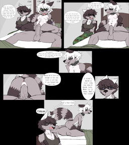anthro anthro_on_anthro anthro_penetrated anthro_penetrating anthro_penetrating_anthro anus balls bed bedroom blue_eyes bottomwear breasts butt camo camo_bottomwear camo_clothing camo_pants camo_print clothed clothed_anthro clothed_female clothing detailed_background dialogue duo erection female female_anthro female_penetrated fully_clothed fully_clothed_anthro fully_clothed_female fur furniture genitals green_eyes grey_body grey_fur group hair humanoid_genitalia humanoid_penis lying male male/female male_anthro male_penetrating male_penetrating_female markings nipple_piercing nipples nude nude_anthro nude_female nude_male on_back on_bottom on_top pants pattern_bottomwear pattern_clothing pattern_pants penetration penile penile_penetration penis penis_in_vagina piercing pink_anus pink_nipples pink_vulva profanity reverse_cowgirl_position sex shirt sleep_sex sleeping small_breasts speech_bubble striped_markings striped_tail stripes tail tail_markings tank_top teeth text tongue tongue_out topwear trio vaginal vaginal_penetration vulva white_hair butcher_pal adam_manchester victoria_manchester canid canine canis hybrid mammal procyonid raccoon wolf 2024 colored comic digital_drawing_(artwork) digital_media_(artwork) english_text hi_res translation_check translation_request daughter_(lore) father_(lore) father_and_child_(lore) father_and_daughter_(lore) incest_(lore) parent_(lore) parent_and_child_(lore) parent_and_daughter_(lore)