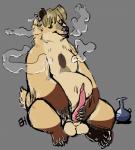 balls drugs erection genitals male marijuana masturbation nude paws penis simple_background smile smoke smoking solo denotec hachisama bear mammal closed_(disambiguation) digital_media_(artwork) hi_res