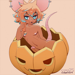 bedroom_eyes big_butt blue_eyes blue_hair blue_pupils brown_body brown_penis brown_skin butt ear_piercing ear_ring erection food fruit fur genitals glans hair half-closed_eyes humanoid_genitalia humanoid_penis inside_pumpkin jack-o'-lantern looking_at_viewer male narrowed_eyes nipples nude orange_body orange_fur orange_hair penis piercing pink_body pink_glans pink_inner_ear pink_nipples plant ponytail pumpkin pupils ring_piercing seductive smile solo tan_body tan_skin thick_thighs nooklom moemi animal_humanoid humanoid mammal mammal_humanoid murid murid_humanoid murine murine_humanoid rat_humanoid rodent rodent_humanoid 1:1 2025 absurd_res hi_res