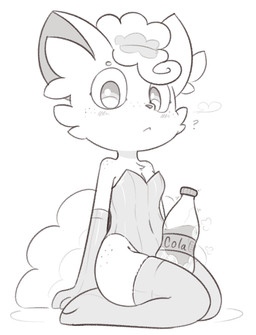 anthro anthrofied beverage_bottle bottle butt cheek_tuft chest_tuft clothing confusion container facial_tuft female flat_chested fluffy fluffy_tail freckled_butt freckled_face freckled_hips freckled_shoulders freckles legwear leotard looking_down sleeves soda_bottle solo squish tail thigh_highs thigh_squish tuft young theartmanor nintendo pokemon eclair_(theartmanor) alolan_form alolan_vulpix generation_7_pokemon pokemon_(species) regional_form_(pokemon) hi_res