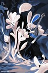 ambiguous_gender eyes_closed feral flower group musical_instrument open_mouth plant playing_music plucked_string_instrument smile string_instrument potachi elemental_creature flora_fauna flower_creature lagomorph leporid mammal rabbit