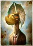 business_suit clothed clothing eyewear formal frill_(anatomy) male membrane_(anatomy) membranous_frill monocle necktie solo star suit yellow_sclera nariann capcom european_mythology monster_hunter mythology bird_wyvern dragon mythological_creature mythological_scalie scalie western_dragon wyvern yian_kut-ku 2009 half-length_portrait portrait