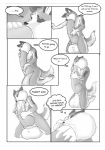 anthro autofellatio balls big_balls big_penis bodily_fluids canid canine comic cum cum_in_mouth cum_in_own_mouth cum_in_self cum_inside cum_on_face cum_on_own_face cum_on_self dialogue drugs english_text erection expansion genital_expansion genital_fluids genitals greyscale hi_res huge_balls huge_penis hyper knot male mammal masturbation monochrome oral oral_masturbation oral_penetration penetration penile penile_masturbation penis penis_expansion pills sheath_(artist) solo tail text