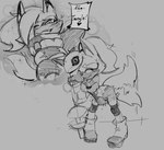 anthro armor big_breasts boots breasts clothing daydream duo elbow_pads female fingering fingering_self footwear gun hair headgear helmet knee_pads mask masturbation ponytail ranged_weapon restrained shoes squinted_eyes tail tail_motion tailwag thick_thighs torn_clothing vaginal vaginal_fingering weapon wide_hips jakku_achoo idw_publishing sega sonic_the_hedgehog_(comics) sonic_the_hedgehog_(idw) sonic_the_hedgehog_(series) tangle_the_lemur whisper_the_wolf canid canine canis lemur mammal primate strepsirrhine wolf absurd_res hi_res monochrome