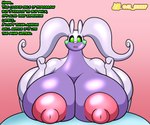6:5 al_gx anthro big_breasts big_butt breast_focus breast_on_table breast_squish breasts butt dialogue english_text female furniture generation_6_pokemon goodra hi_res huge_breasts huge_butt mature_female nintendo nude opal_(al_gx) overweight overweight_anthro overweight_female pokemon pokemon_(species) purple_body slime solo squish table text thick_thighs wide_hips