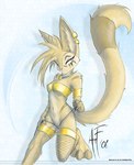 2006 ambberfox anthro bell breasts clothed clothing covered_breasts curvy_figure domestic_cat felid feline felis female fishnet_clothing genitals hourglass_figure mammal panties pussy sanura small_waist solo striptease tail translucent translucent_clothing underwear